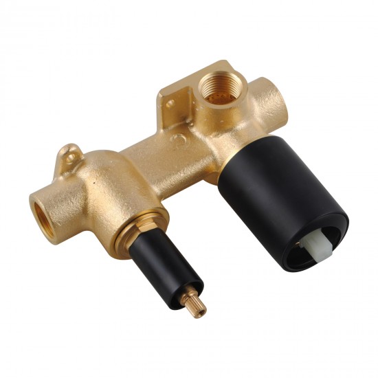 Rumia Shower Wall Mixer With Diverter Matt Black