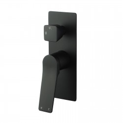 Rumia Shower Wall Mixer With Diverter Matt Black