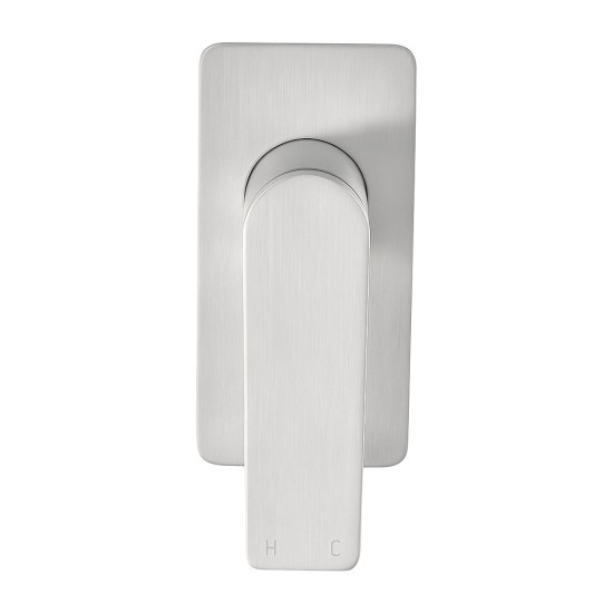 Rumia Brushed Nickel Solid Brass Shower/Bath Wall Mixer Wall Mounted