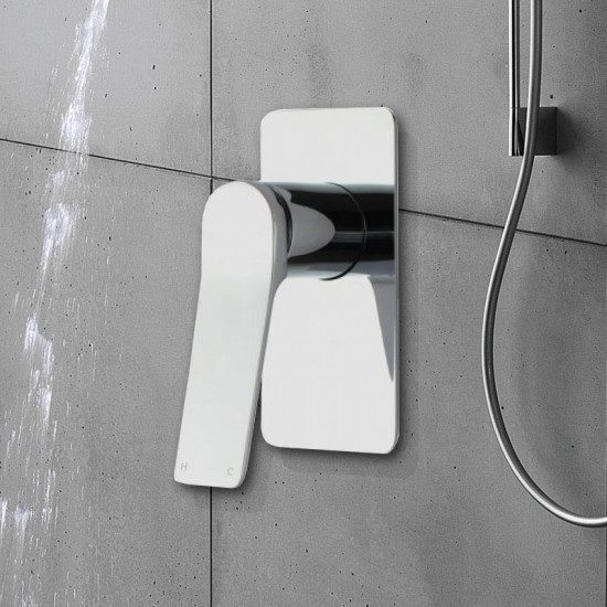 Rumia Chrome Shower Wall Mixer Solid Brass Watermark