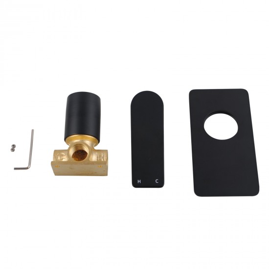 Rumia Shower Wall Mixer Solid Brass Watermark Matt Black