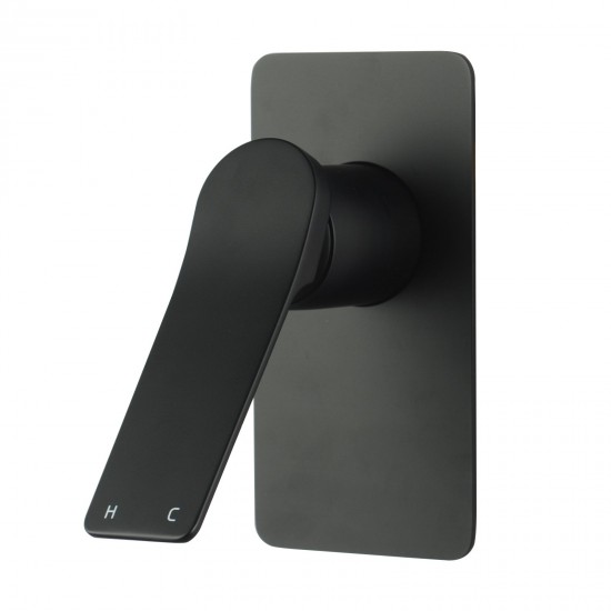 Rumia Shower Wall Mixer Solid Brass Watermark Matt Black