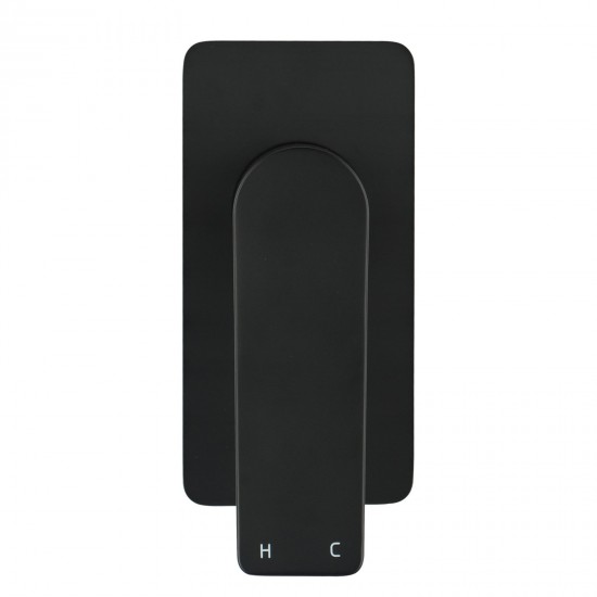 Rumia Shower Wall Mixer Solid Brass Watermark Matt Black