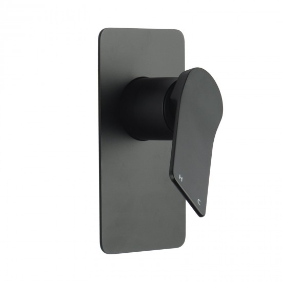 Rumia Shower Wall Mixer Solid Brass Watermark Matt Black