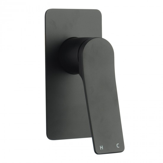 Rumia Shower Wall Mixer Solid Brass Watermark Matt Black