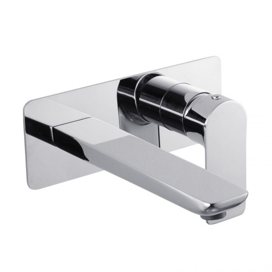 Chrome Bathtub/Basin Wall Mixer With Spout Wall Mounted Color Up Extend