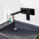 Black Bathtub/Basin Wall Mixer With Spout Wall Mounted Color Up Extend