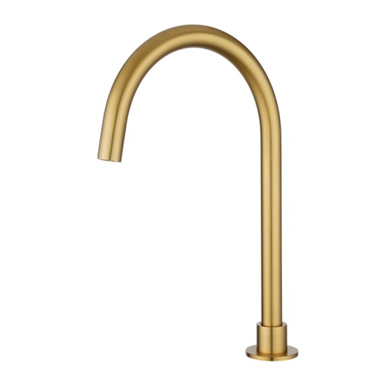 Lattice Edition Progressive Hob Kitchen Sink Mixer Set Gooseneck Basin Mixer Tap Brushed Yellow Gold