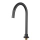 Lattice Edition Progressive Hob Kitchen Sink Mixer Set Gooseneck Basin Mixer Tap Gunmetal Grey