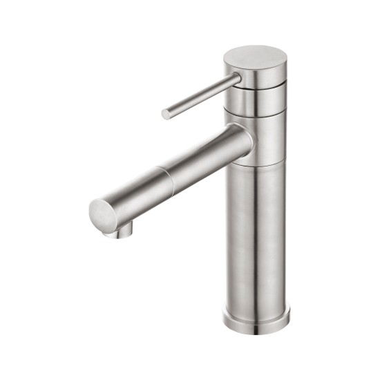 Bathroom Brushed Nickel Basin Mixer Tap Swivel Nozzle Faucet Stainless Steel