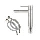 Bathroom Brushed Nickel Basin Mixer Tap Swivel Nozzle Faucet Stainless Steel