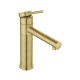Bathroom Brushed Yellow Gold Basin Mixer Tap Swivel Nozzle Faucet Stainless Steel