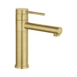 Bathroom Brushed Yellow Gold Basin Mixer Tap Swivel Nozzle Faucet Stainless Steel