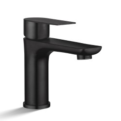 Stainless Steel Bathroom Sink Vanity Basin Mixer Tap Counter Top Faucet Matte Black
