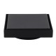 120*120mm Black Shower Grate Floor Waste Drain Smart Insert Tile