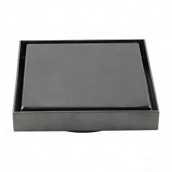 Gunmetal Grey Shower Grate Floor Waste Drain Smart Insert Tile 120*120mm