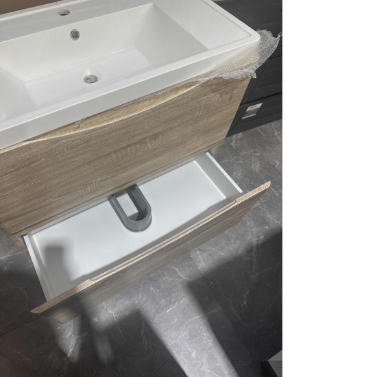 900mmx460mm Floor Standing MDF Vanity Single Polymarble Basin