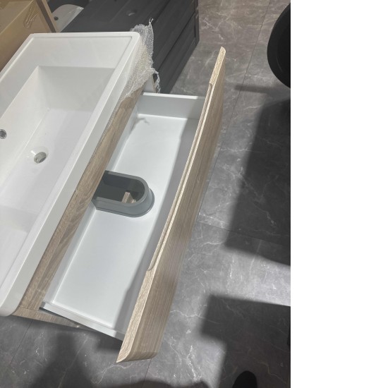 900mmx460mm Floor Standing MDF Vanity Single Polymarble Basin