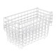 4 Pack Stackable Freezer Storage Baskets Carbon Steel Organizer Bins with Handles