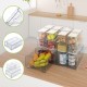 14pcs Stackable BPA-Free Refrigerator Storage Bins Pull Out Storage Drawer with Lids Drain Trays Kitchen Organization Transparent Food Storage Bins Set