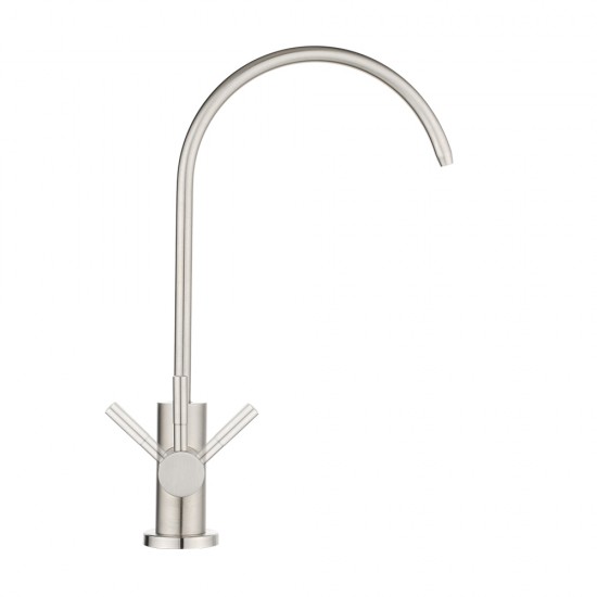 Premium SUS304 Water Filter Stainless Steel Tap RO Drinking Ceramic Disc Faucet Brushed Nickel