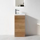 400mm Plywood Light Oak Floor Standing Vanity With Ceramic Basin