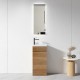 400mm Plywood Light Oak Floor Standing Vanity With Ceramic Basin