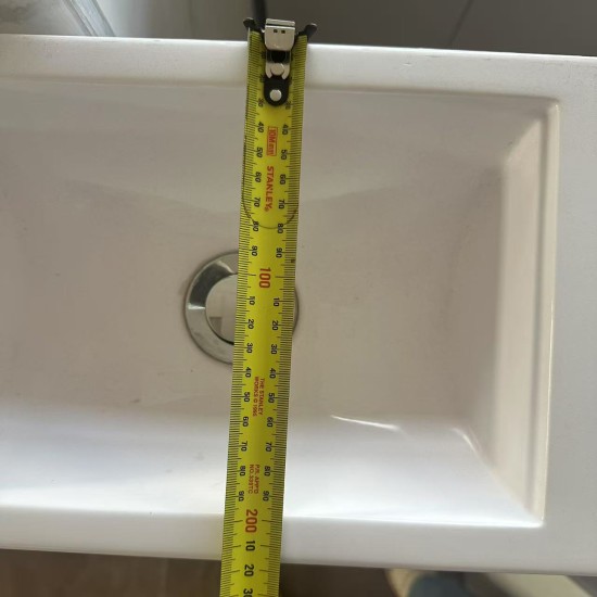 400mm Plywood Light Oak Floor Standing Vanity With Ceramic Basin