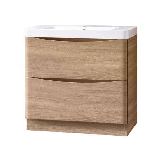 900mmx460mm Floor Standing MDF Vanity Single Polymarble Basin