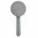 Round Brushed Nickel Shower Rail with Brass Handheld Shower Set