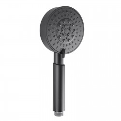 ABS Matt Black 5 Functions Round Handheld Shower Only
