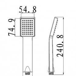 Chrome high pressure boosting Hand shower head Hand held Shower
