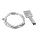 Square Chrome ABS Handheld Shower Head With Water Hose