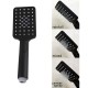 ABS Square 3 Functions Matte Black Hand Held Shower Head With Shower Hose