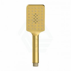 Square 3 Functions Brushed Yellow Gold Rainfall Hand Held Shower Head Only