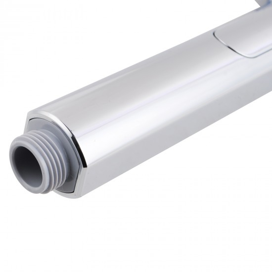 ABS Square 3 Functions Chrome Rainfall Hand Held Shower Head With Water Hose