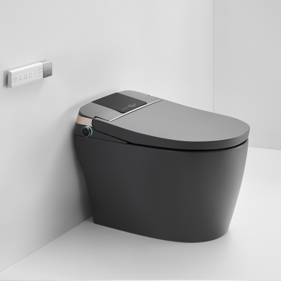 690x395x490mm One Piece Intelligent Electric Smart Toilet Automatic Instant Heating Matt Grey