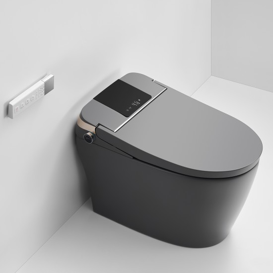 690x395x490mm One Piece Intelligent Electric Smart Toilet Automatic Instant Heating Matt Grey