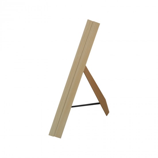 2PCs A4 Wooden Kids Art Frame Children Artwork Display Changeable Front Opening Table Stand Light Oak