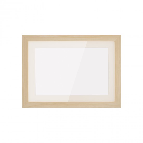 2PCs A4 Wooden Kids Art Frame Children Artwork Display Changeable Front Opening Table Stand Light Oak