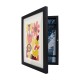2PCs A4 Wooden Kids Art Frame Children Artwork Display Changeable Front Opening Table Stand Black