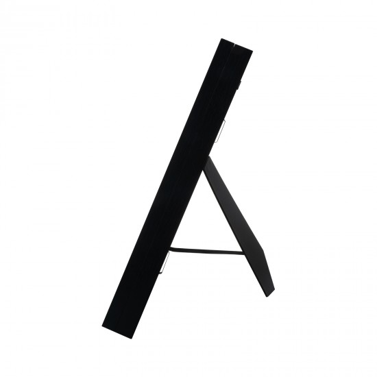 2PCs A4 Wooden Kids Art Frame Children Artwork Display Changeable Front Opening Table Stand Black