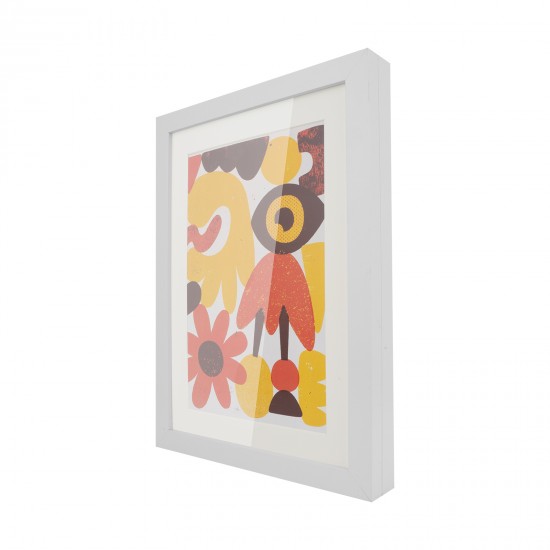 2PCs A4 Wooden Kids Art Frame Children Artwork Display Changeable Front Opening Table Stand White