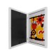 2PCs A4 Wooden Kids Art Frame Children Artwork Display Changeable Front Opening Table Stand White