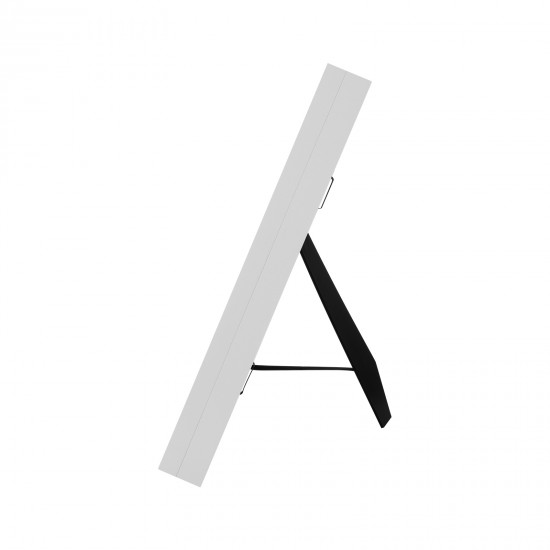 2PCs A4 Wooden Kids Art Frame Children Artwork Display Changeable Front Opening Table Stand White