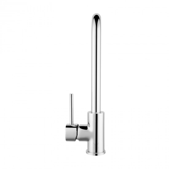 Round Chrome 360 degree Swivel Kitchen Sink Mixer Tap Gooseneck Spout