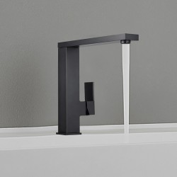 Ottimo Electroplated Matt Black Kitchen Mixer Tap 180 degree Swivel Solid Brass