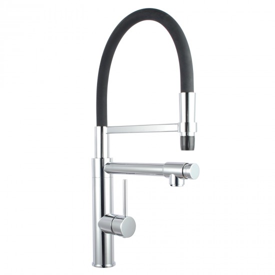 Brass Chrome Double Spout Kitchen/Laundry Sink Mixer Taps Swivel Kitchen Tapware