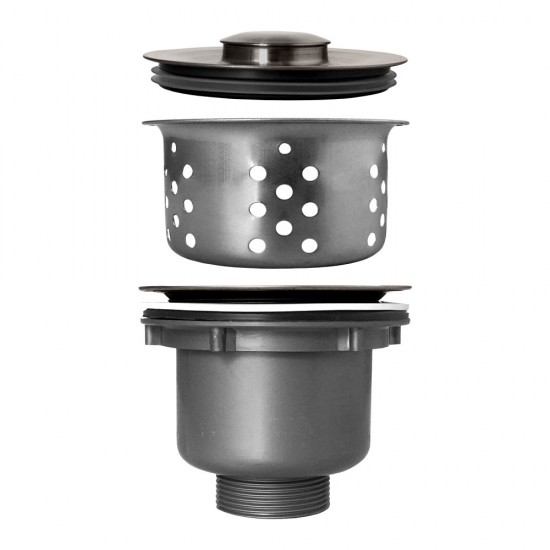 Kitchen Sink Dark Grey Stainless Steel Waste