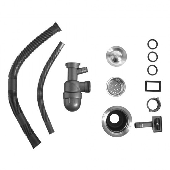 Kitchen Sink Dark Grey Stainless Steel Waste